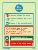 JALITE AAA General fire action notice including assembly point. (200 x 150)